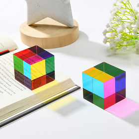 CMY Cubes Original 50mm desk setup demonstrates a stimulating educational desk object.