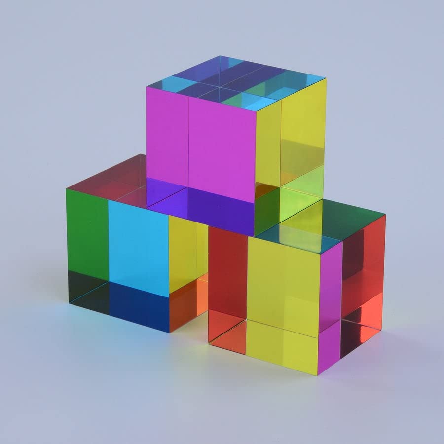 CMY Cubes Mini 30mm close-up texture reveals color depth