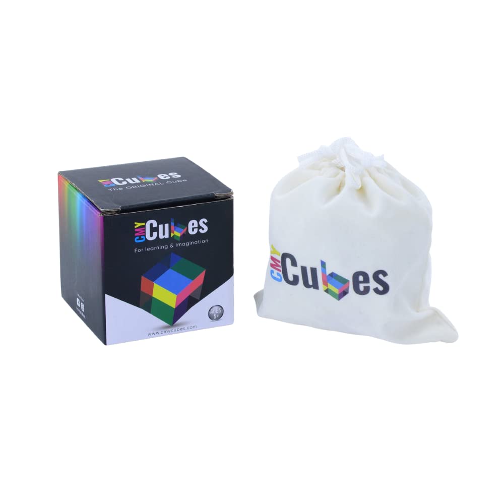 CMY Cubes Mini 30mm color-spectrum dispersion shows vibrant hues for exploration