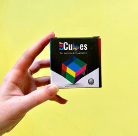 CMY Cubes Mini 30mm magenta angled view demonstrates color mixing in action