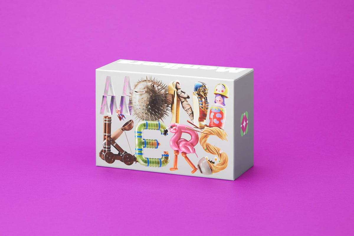 CMYK Monikers card deck visible with rules for fast play
