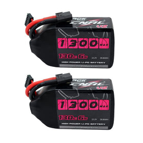 CNHL 1300mAh 6S 130C LiPo battery front view with XT60 plug for FPV drones