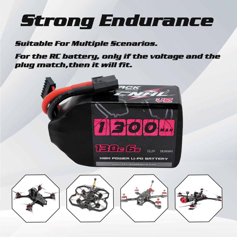 CNHL 1300mAh LiPo weight 223g for balance calculations
