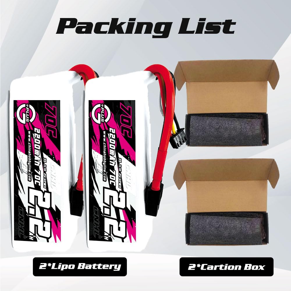 CNHL 2-pack LiPo battery duo for extended RC sessions and racing