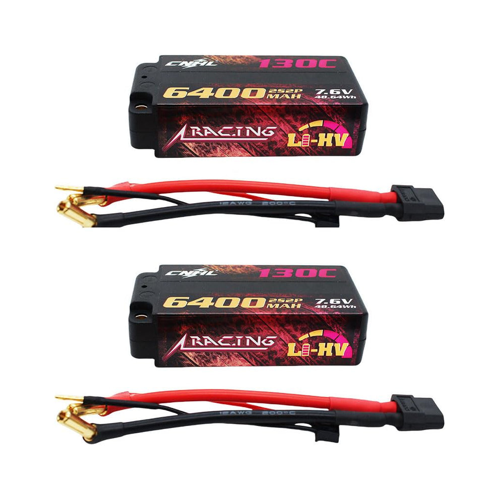 CNHL 6400mAh 2S Lipo hardcase front view offers sturdy protection during long RC sessions