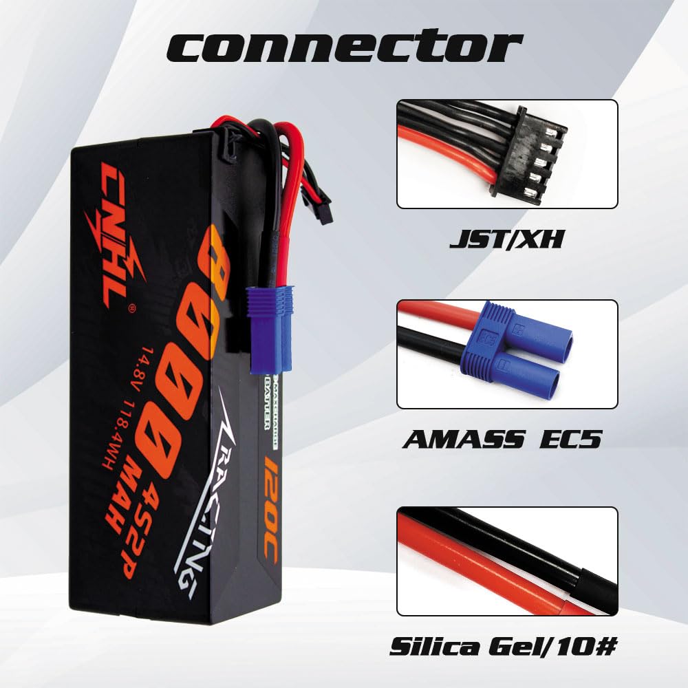 CNHL hard case guarding the LiPo battery during rugged RC racing.
