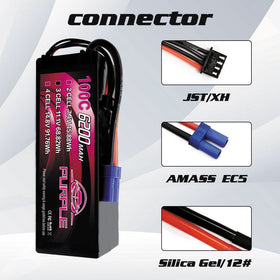 CNHL Purple Series 6200mAh battery side profile, high-output for demanding runs.