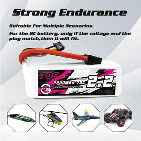 CNHL XT60 plug connection on LiPo battery for fast setup