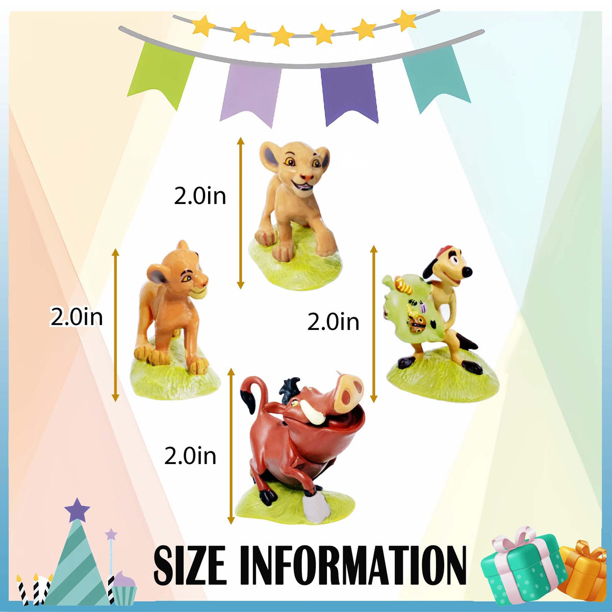 CNIUETYR Animal figurine set on tabletop display inspired by animation.
