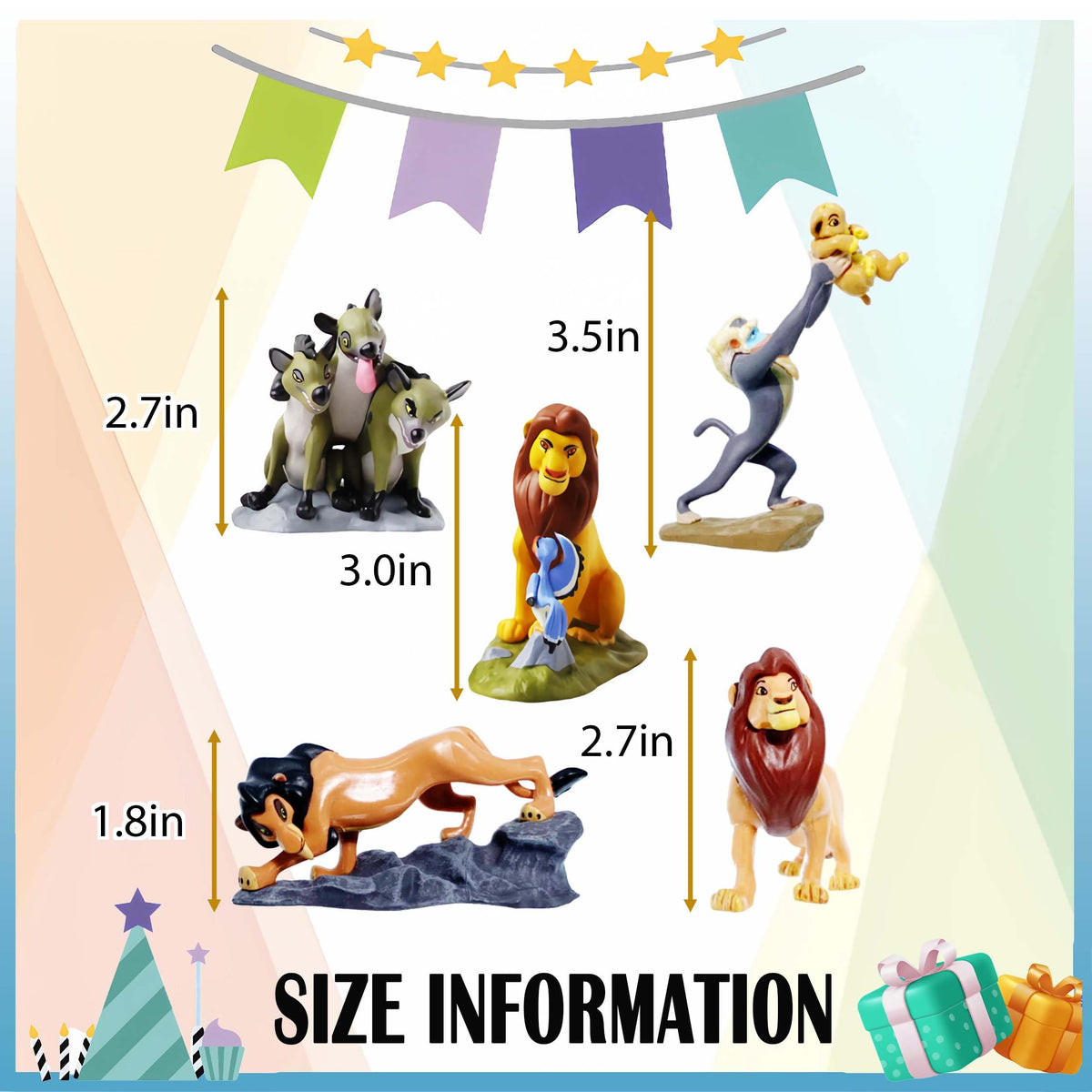 CNIUETYR Warthog figurine ideal for party decor and cake toppers.