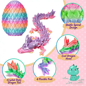CNSTAR iridescent texture on 3D printed dragon dragon for a striking display