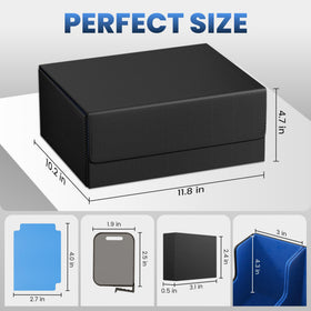 Co-opting card deck case showing 10 markable dividers for sorting