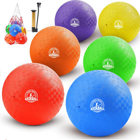 COAMZPARTY 10-inch blue kickball for outdoor play and group games