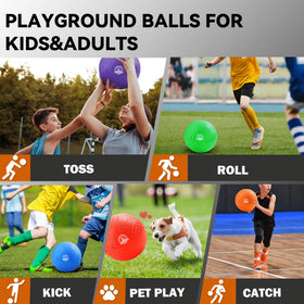 COAMZPARTY 10-inch purple kickball for group games and school sports