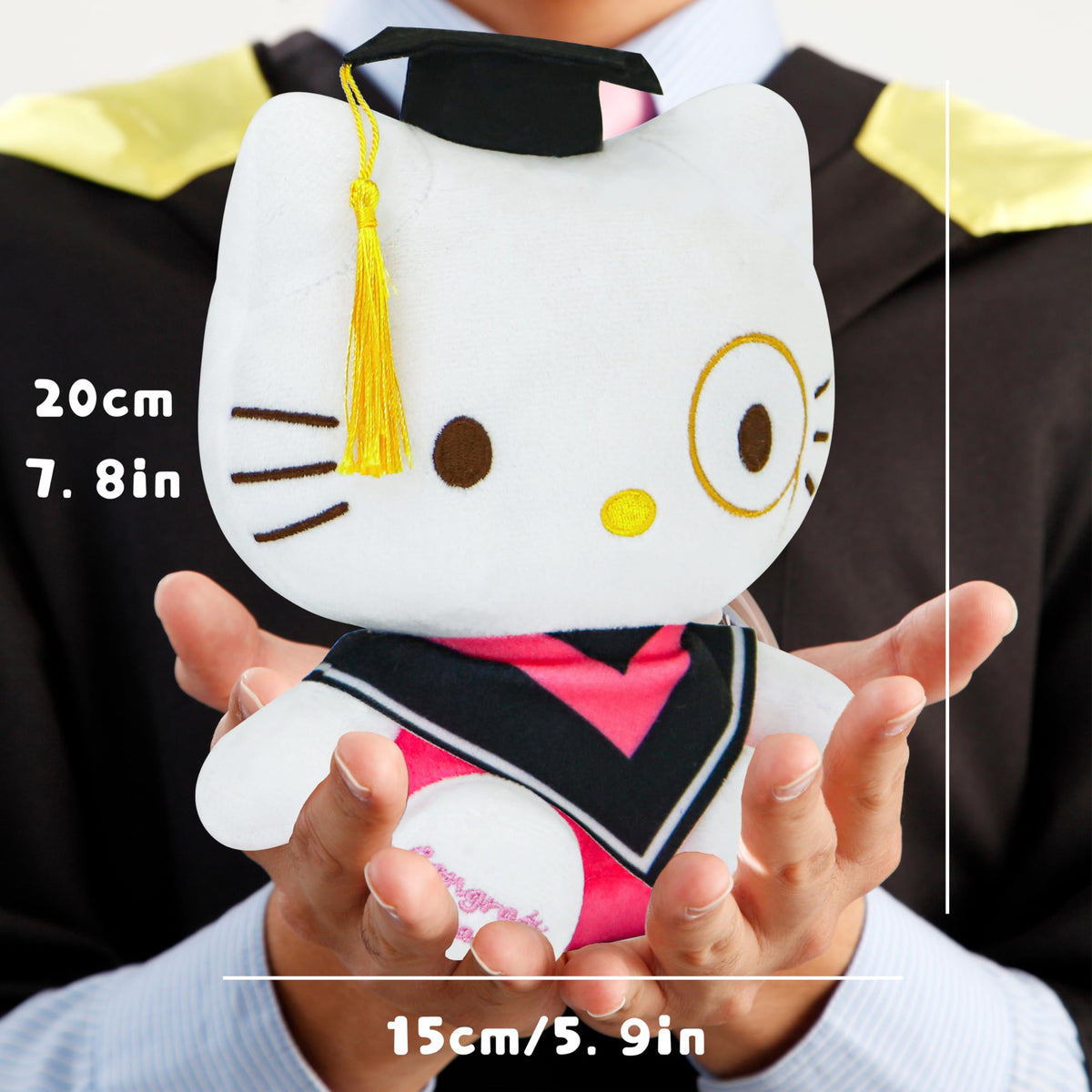 COAQAC graduation cat plush soft fabric provides a cozy snuggle for dorm rooms