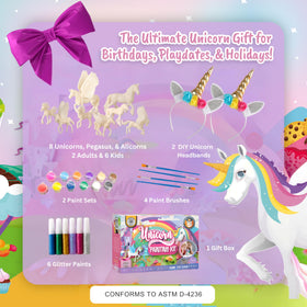 COASTLINE CRAFT Unicorn figurines to paint for eight color ideas