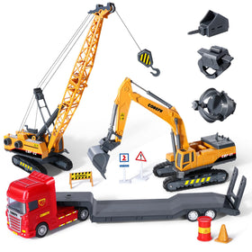 Cobefy excavator toy with rotating cabin for imaginative play