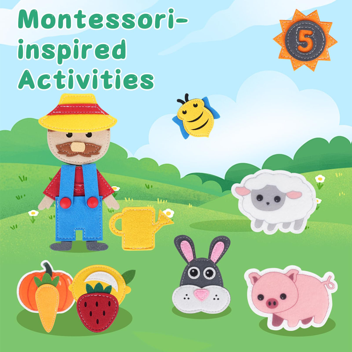 Cobelae Busy Book independent play with velcro activities supports self-guided exploration.