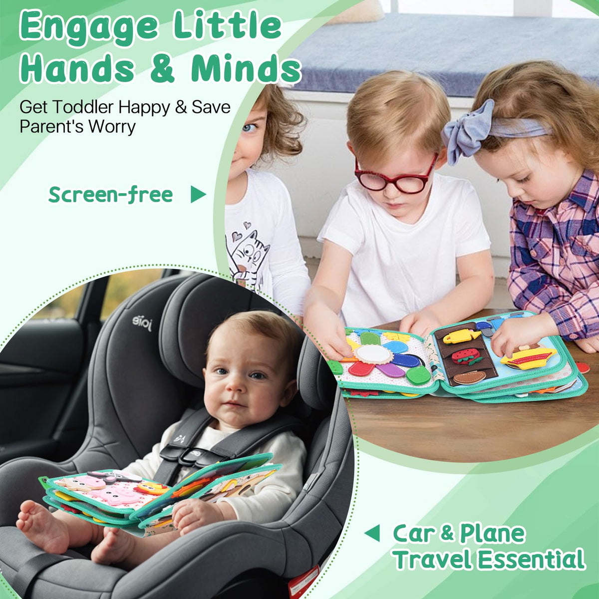 Cobelae Busy Book soft premium felt is durable and easy to wipe clean.