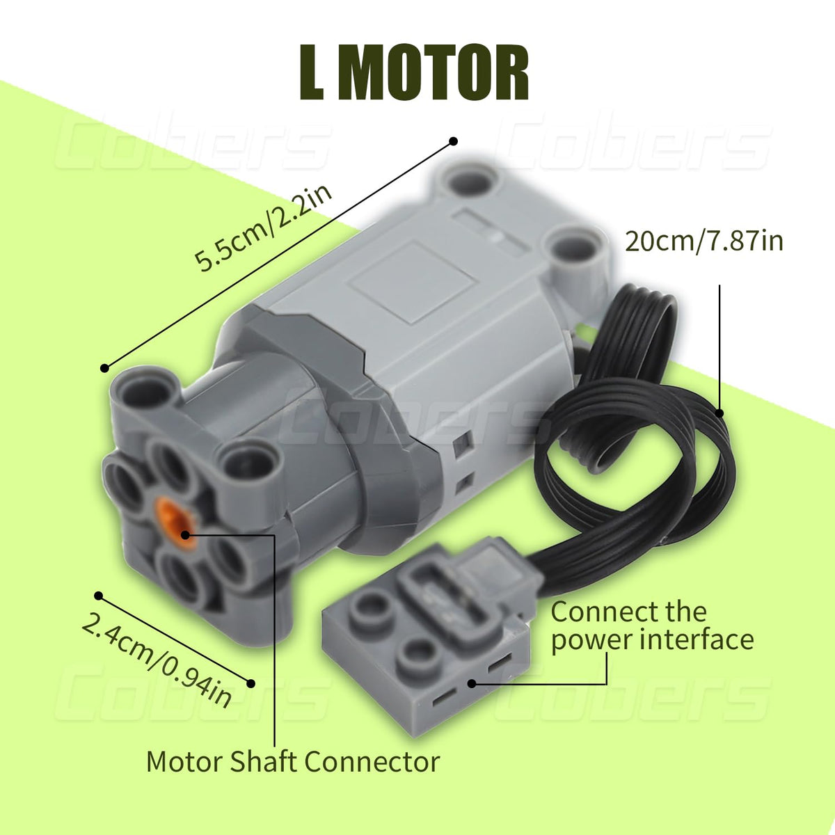 Cobers IR remote control enables adjustable speed across multiple models.