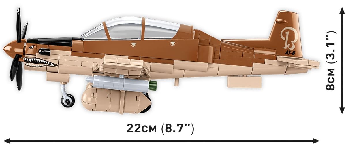 COBI AT-6 Wolverine pieces spread shows 263 high-quality bricks for precise, detailed construction