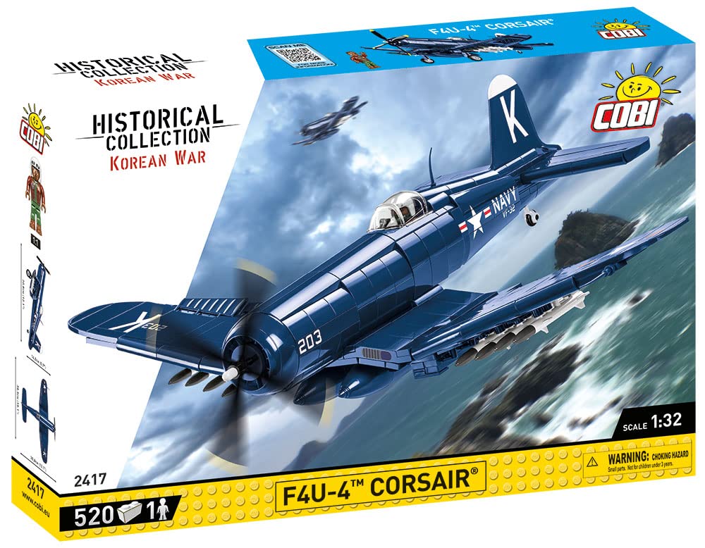 COBI Korean War F4U-4 Corsair model side view highlighting craftsmanship