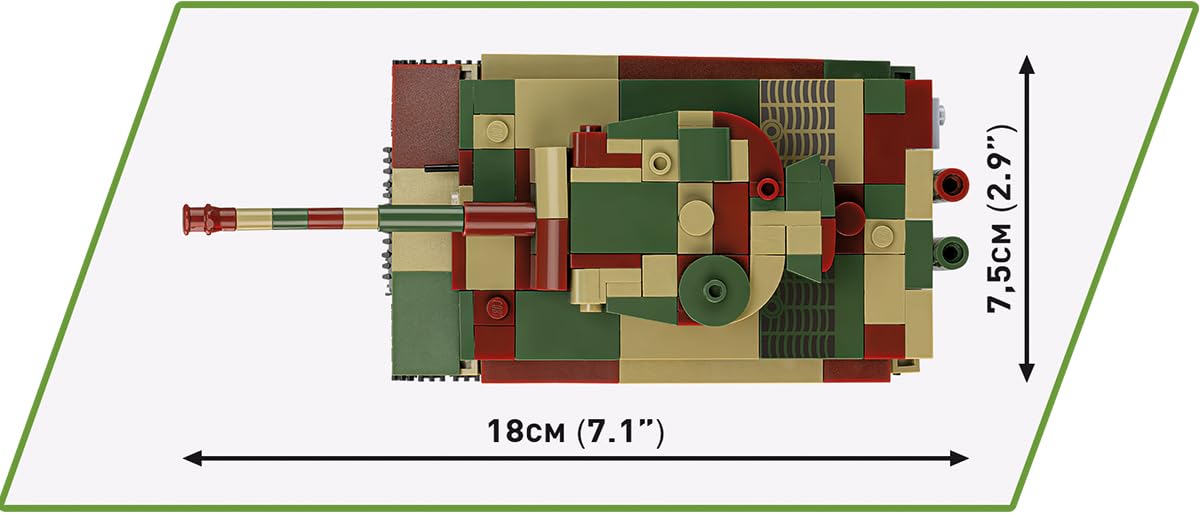 COBI Tiger Ausf. E 1:48 with movable turret and barrel for realistic posing.