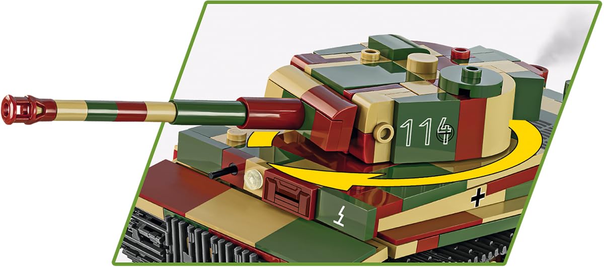 COBI Tiger Ausf. E 1:48 moving tracks for dynamic display.
