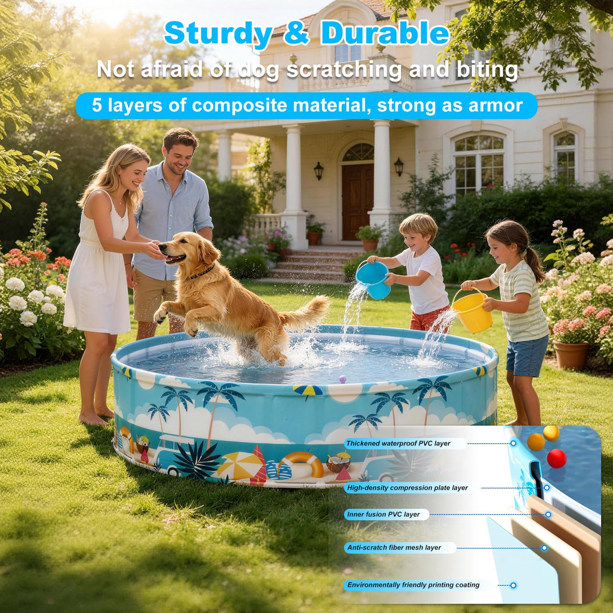 COBOPANDA backyard pool ready for summer fun with family