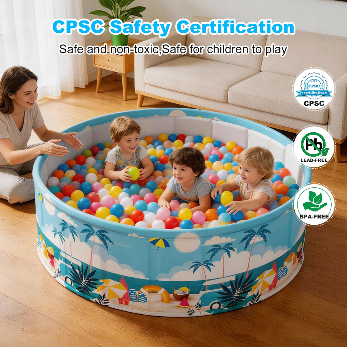 COBOPANDA foldable pool enlarged drain spout for easy water release