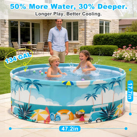 COBOPANDA foldable pool with one-piece stand for quick setup