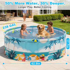 COBOPANDA foldable pool with quick-fold stand enables fast setup