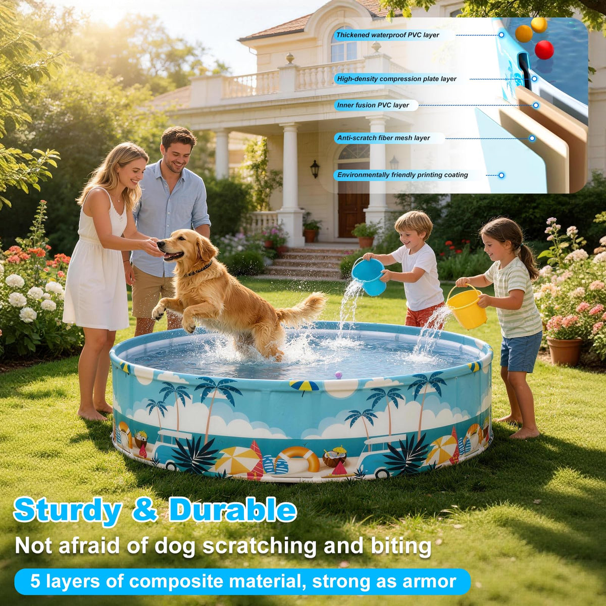 COBOPANDA backyard summer pool for kids and adults to enjoy