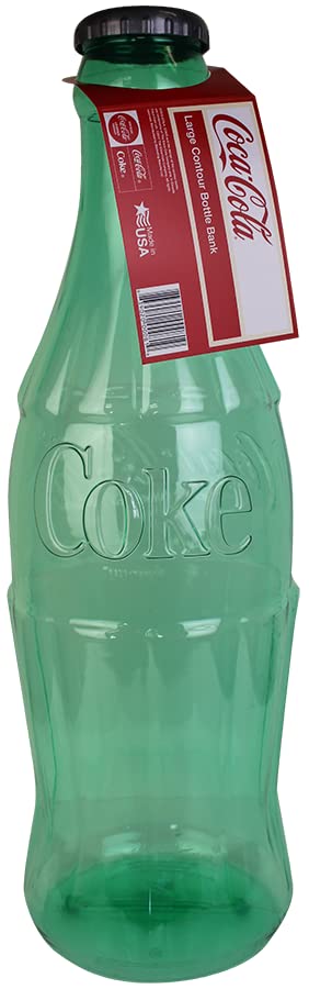 Coca-Cola 2-pack red and clear bottle banks for display or coin storage