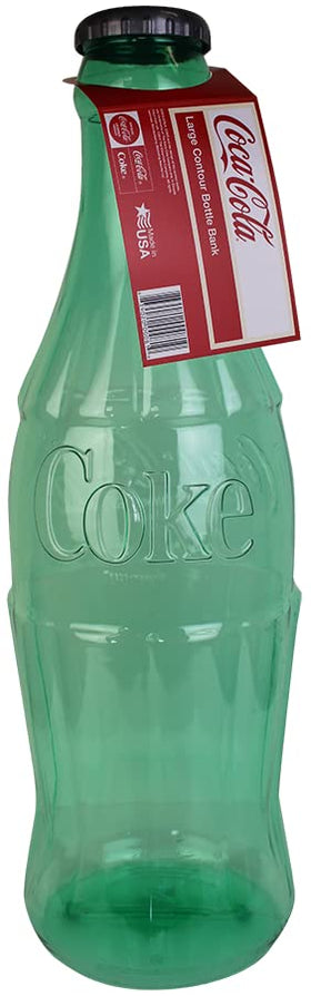 Coca-Cola 2-pack red and clear bottle banks for display or coin storage