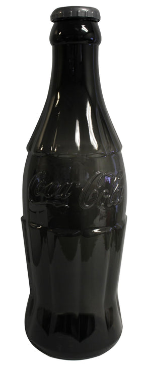 Coca-Cola neon black bottle bank adds bold decor while storing coins.