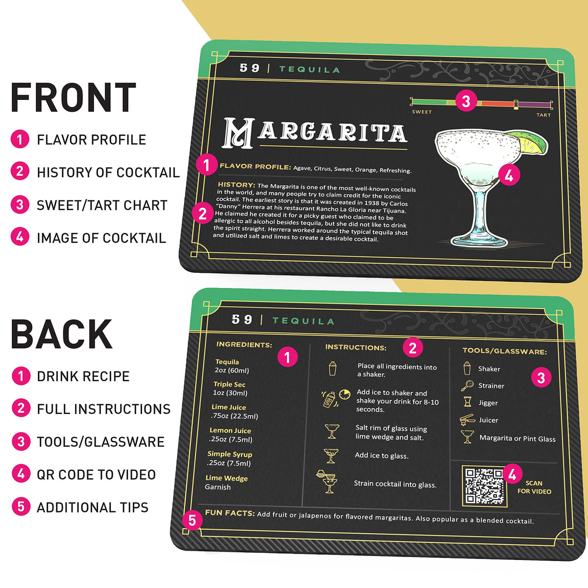 Cocktail Cards packaging contents laid out for quick setup and use