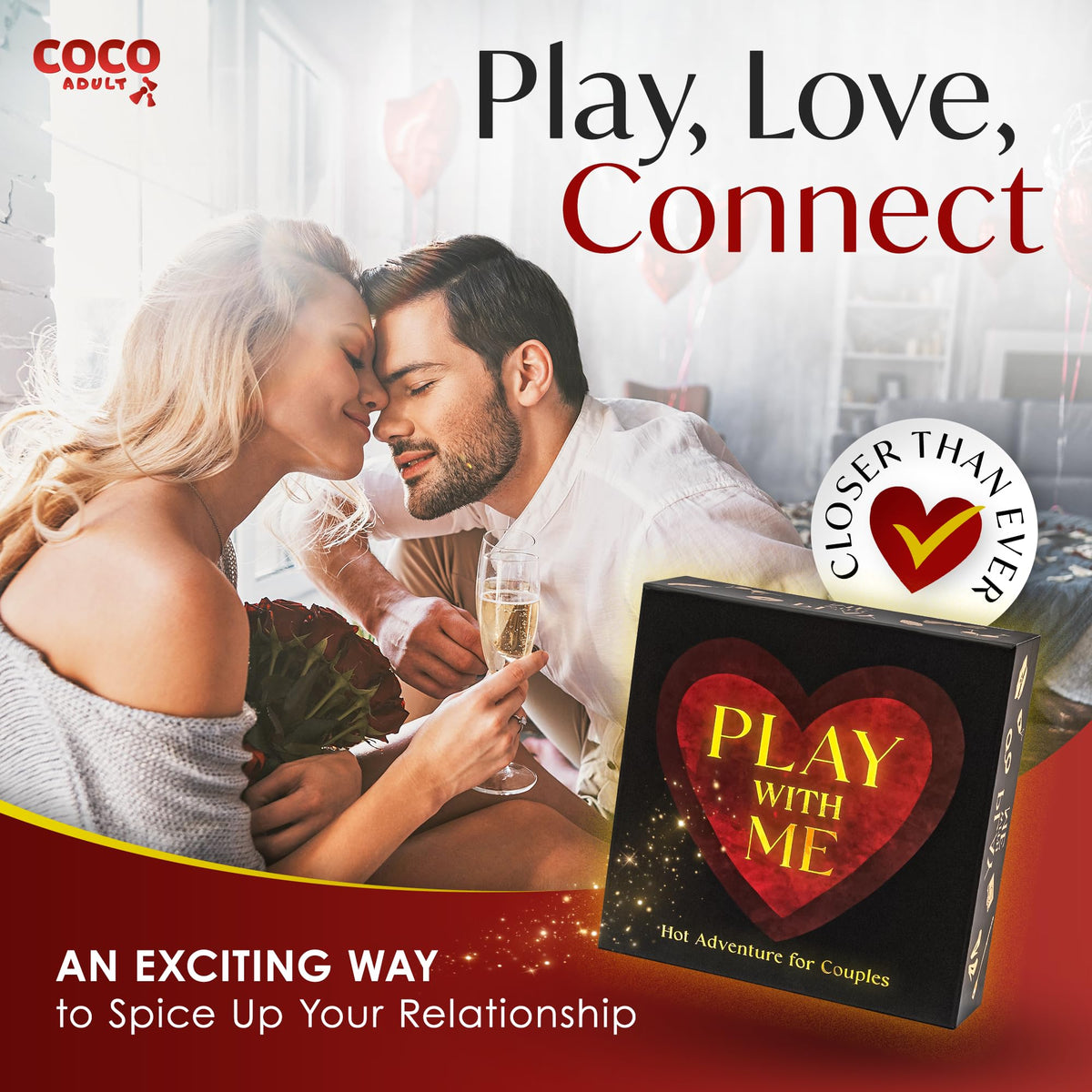 COCO ADULT spicy dares close-up highlighting seductive options for couple play