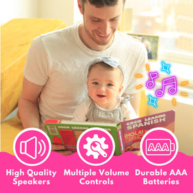 Coco Learns Spanish dual-language learning concept demonstrates bilingual exposure benefits.