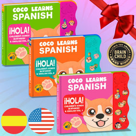 Coco Learns Spanish front-facing speaker delivers clear audio for solo play.
