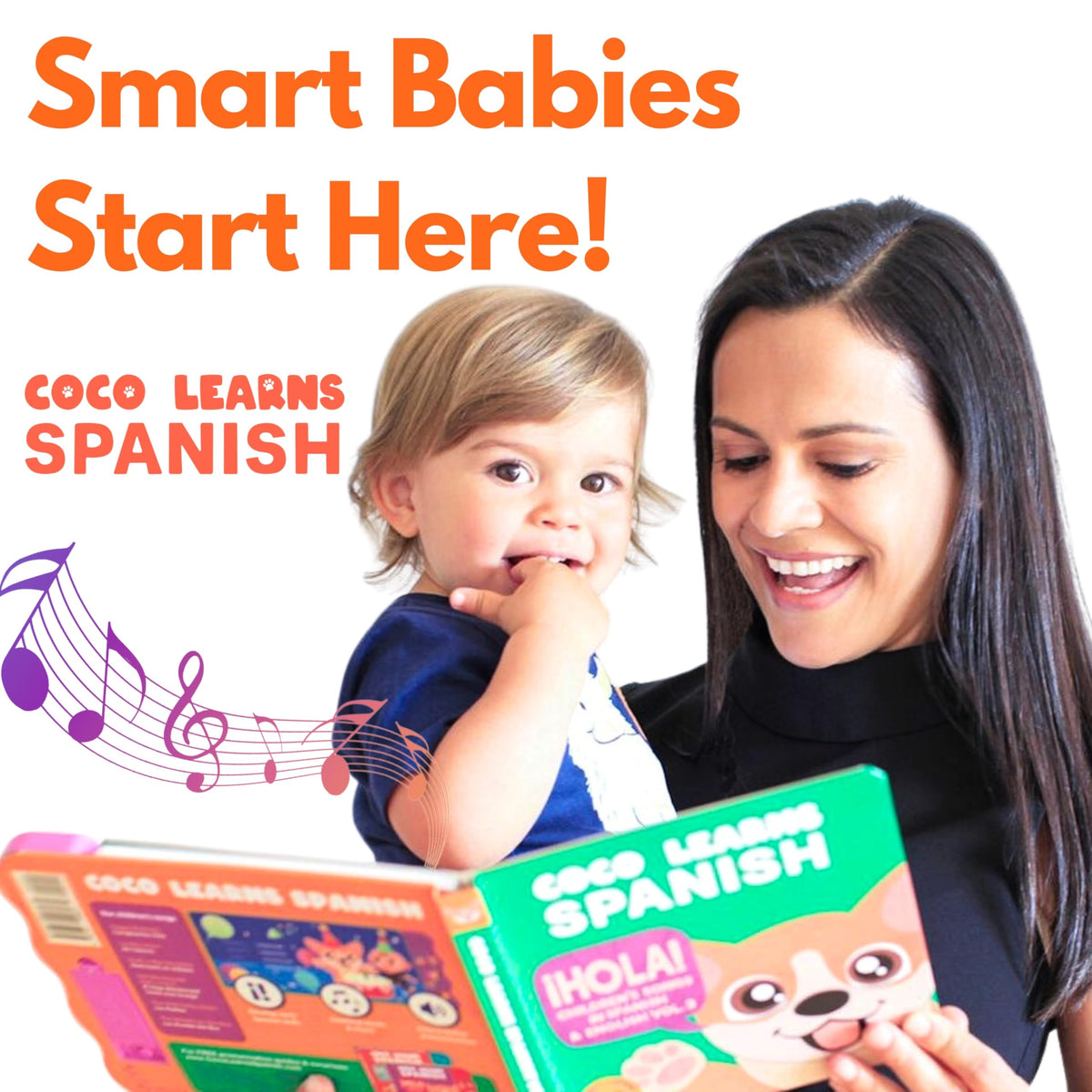 Coco Learns Spanish Vol. 2 buttons for interactive play and independent language practice.