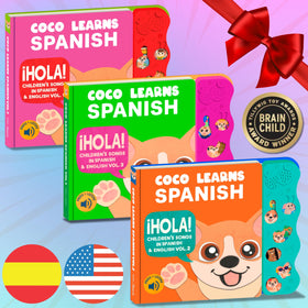 Coco Learns Spanish Vol. 2 front-facing speaker delivers clear audio for easy interaction.