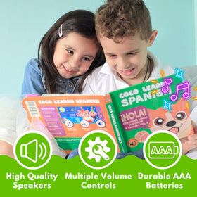 Coco Learns Spanish Vol.3 durable board book for toddlers.