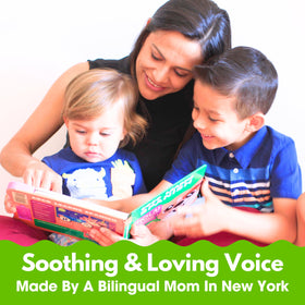 First words and vocabulary visuals on Coco Learns Spanish Vol.3 book.