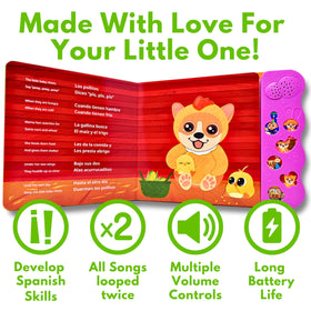 Volume control and mute on Coco Learns Spanish Vol.3 for flexible play.