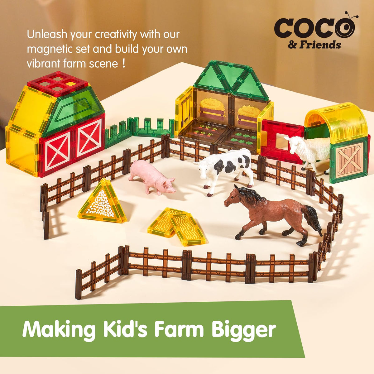 COCO&Friends magnetic design makes assembly easy for beginners.