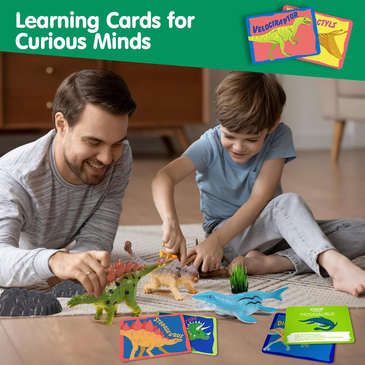 COCOandFriends dino decorations add colorful detail to play spaces