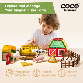 COCO&Friends fence-building tiles encourage construction play and spatial awareness.