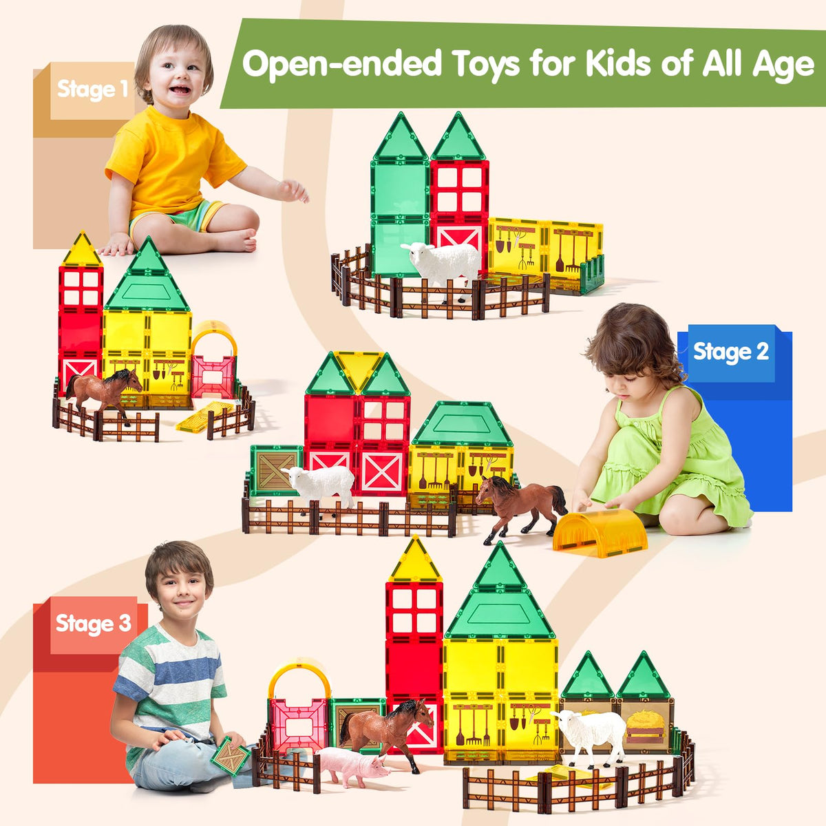COCO&Friends 41-piece tile set sparks endless creative configurations.