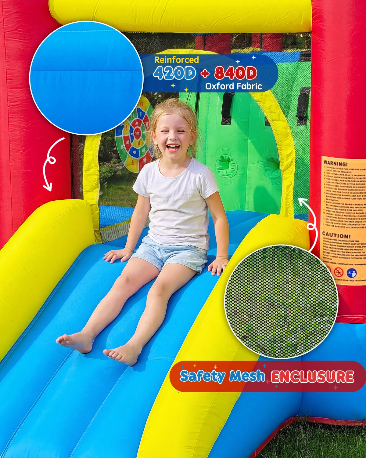 COCOFISH 9-in-1 bounce house dartboard and ring toss for group play